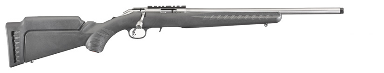 Ruger American 17 HMR, 18" Stainless Barrel, Blk Syn