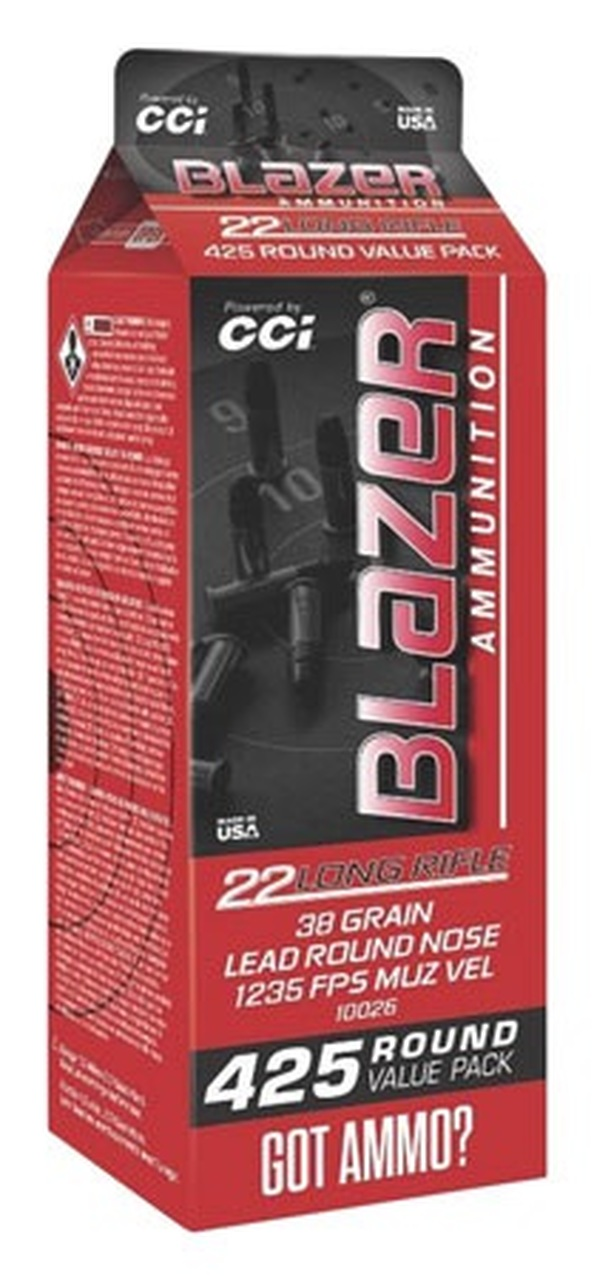 CCI Blazer 22 LR, 38 Grain, Lead Round Nose, 425 Pour Pack