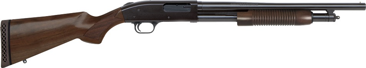 Mossberg 500 Retrograde 12 Ga, 18.5" Barrel, Cyl Bore, Wood