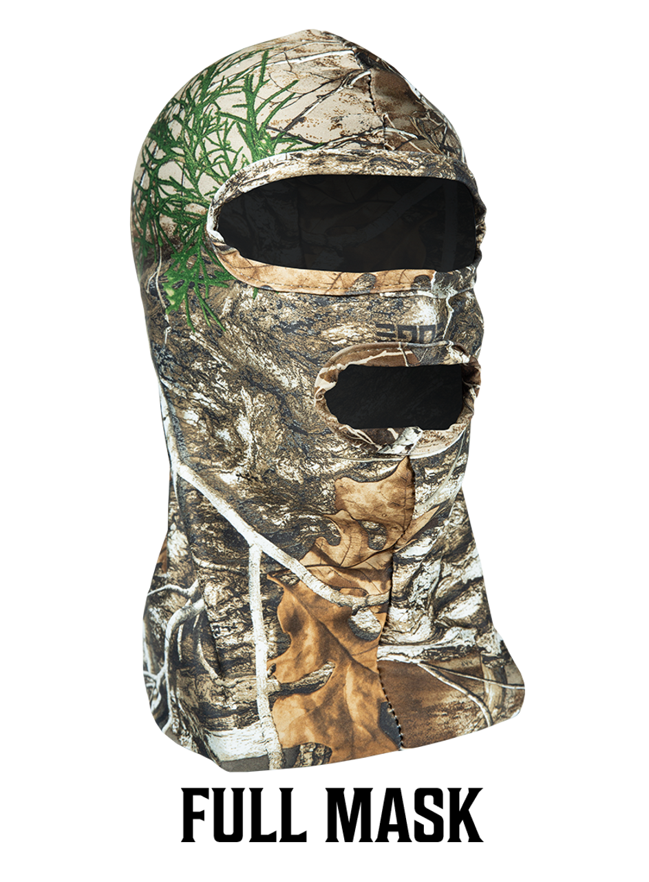 Primos Stretch Fit Full Hood Mask, Realtree Edge Camo