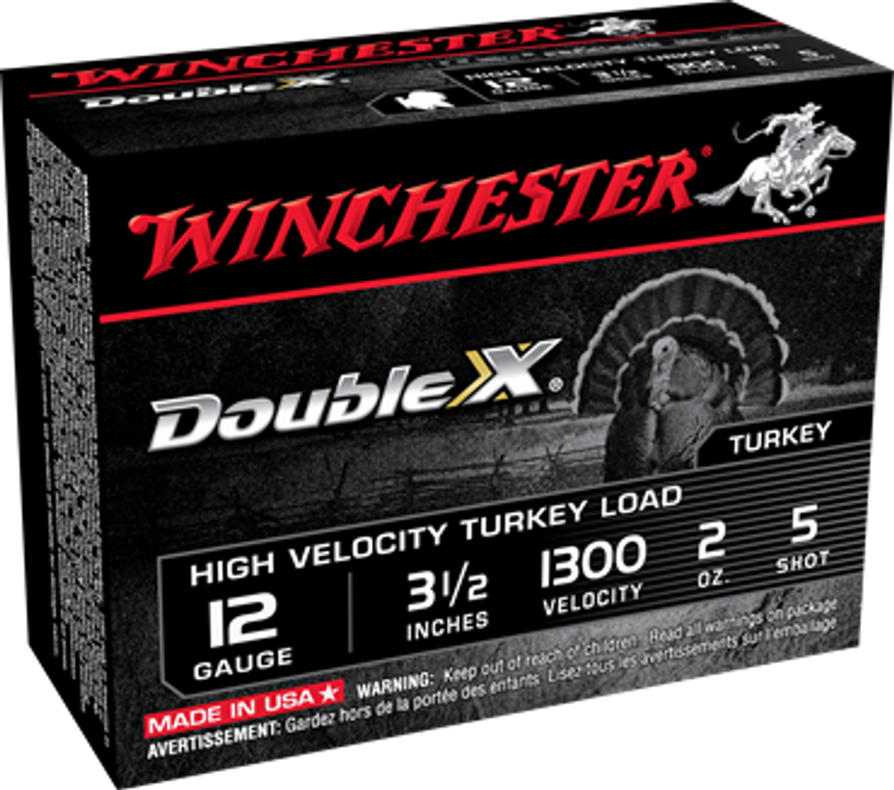 Winchester Double X 12 Ga, 3.5", 2 Oz, #5 HV Turkey Load, 10 Rds