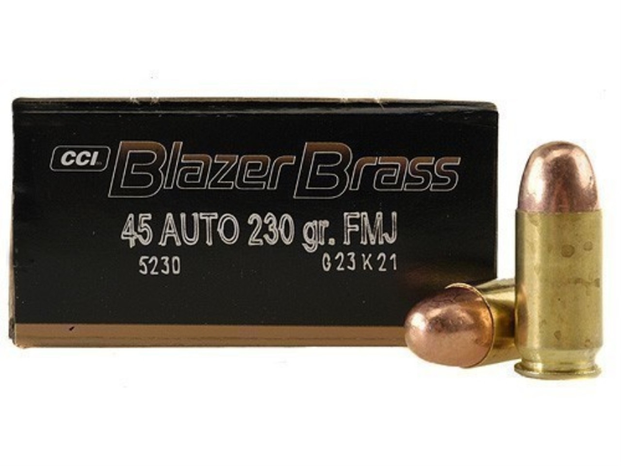 CCI Blazer Brass Cased 45 ACP 230 Grain FMJ, Box of 50