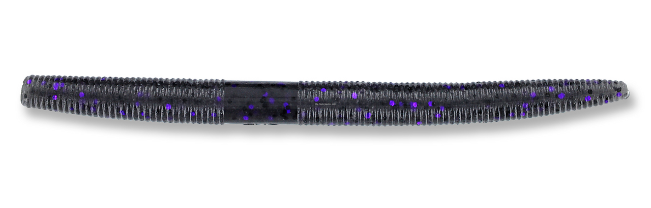 Yamamoto Senko Worm, 5", Smoke W Lg Black and Purple Flakes, 10 Pk