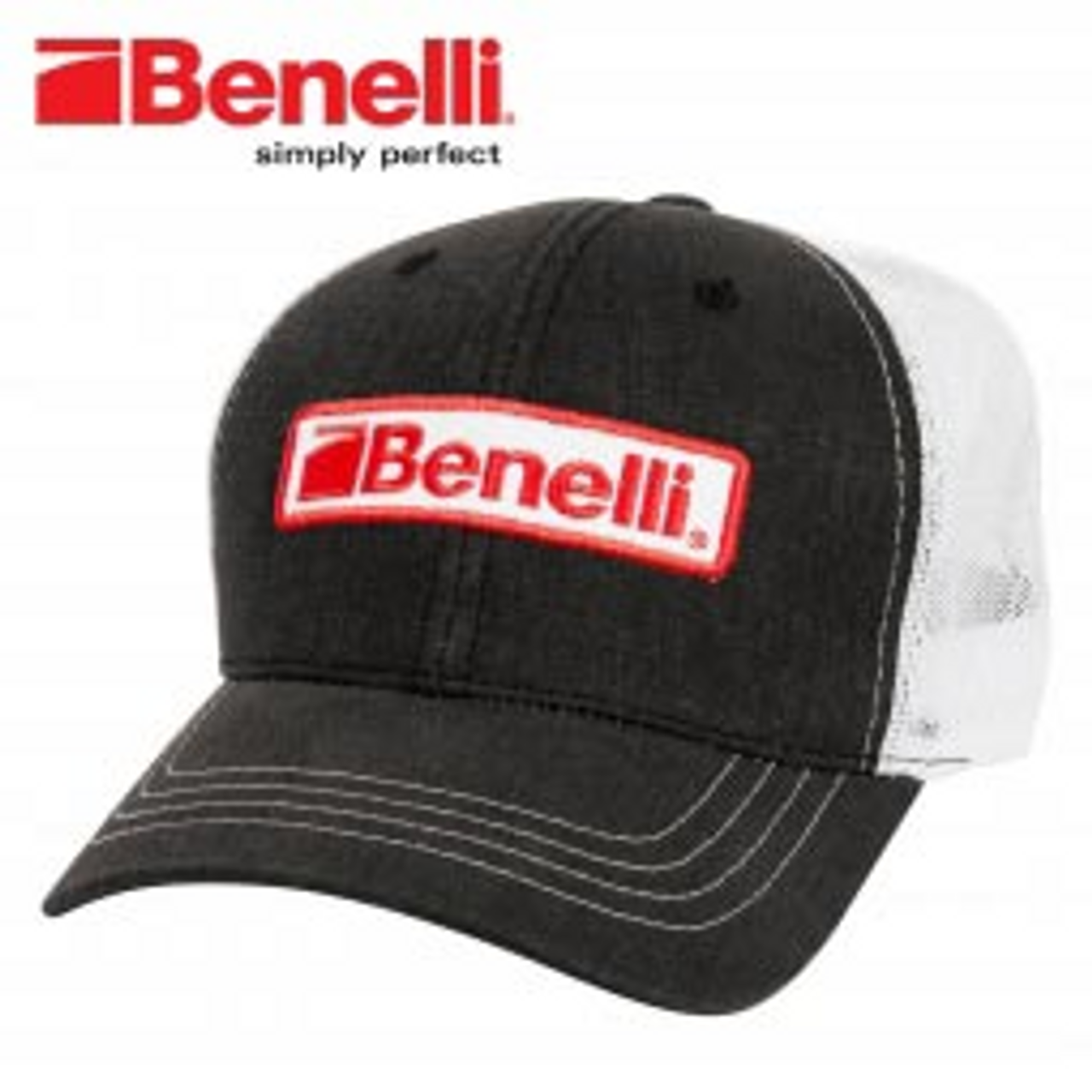 Benelli Mesh Structured Cap, Black and White