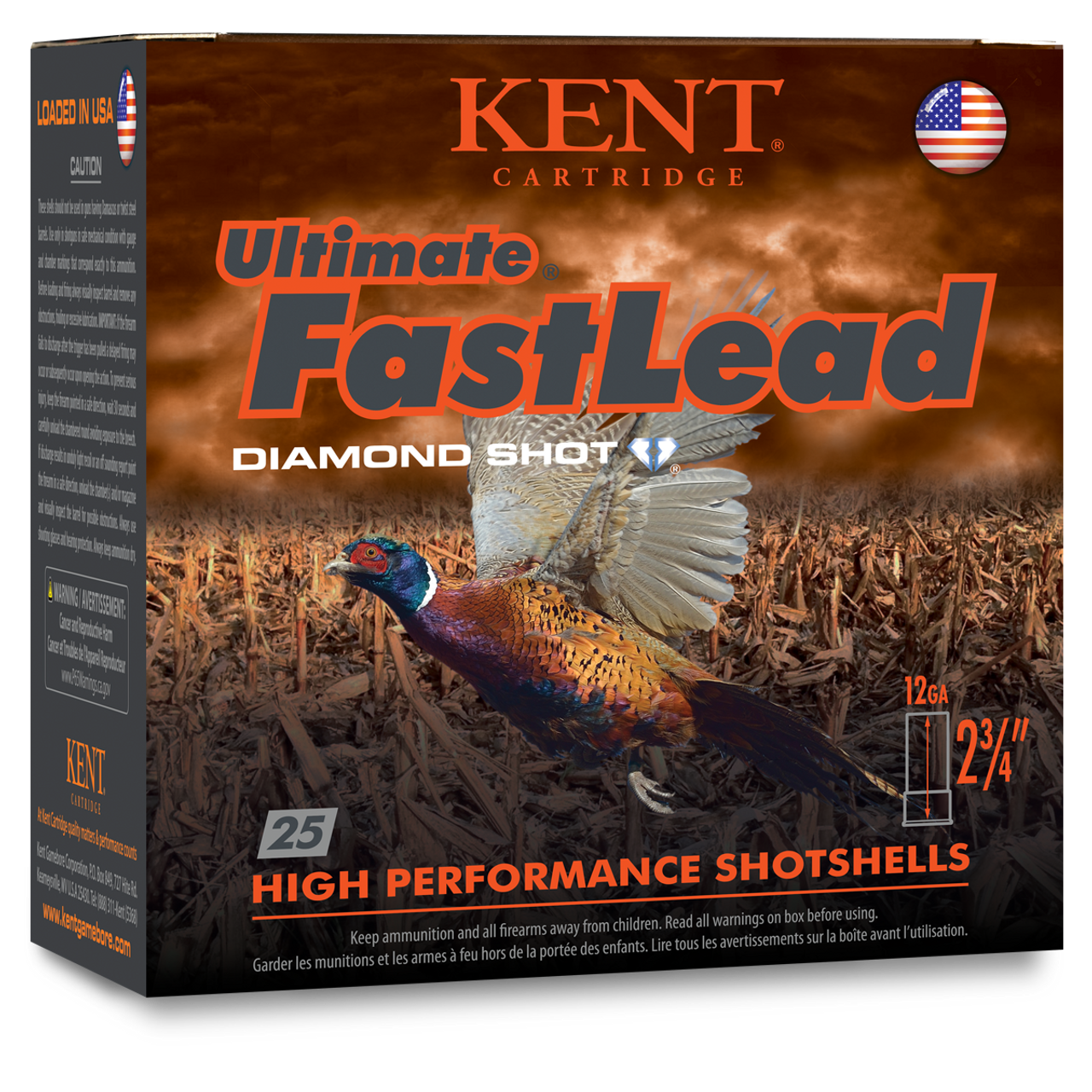 Kent Ultimate Fast Lead 12 Ga, 3", 1 3/4 Oz, #4, 25 Rds