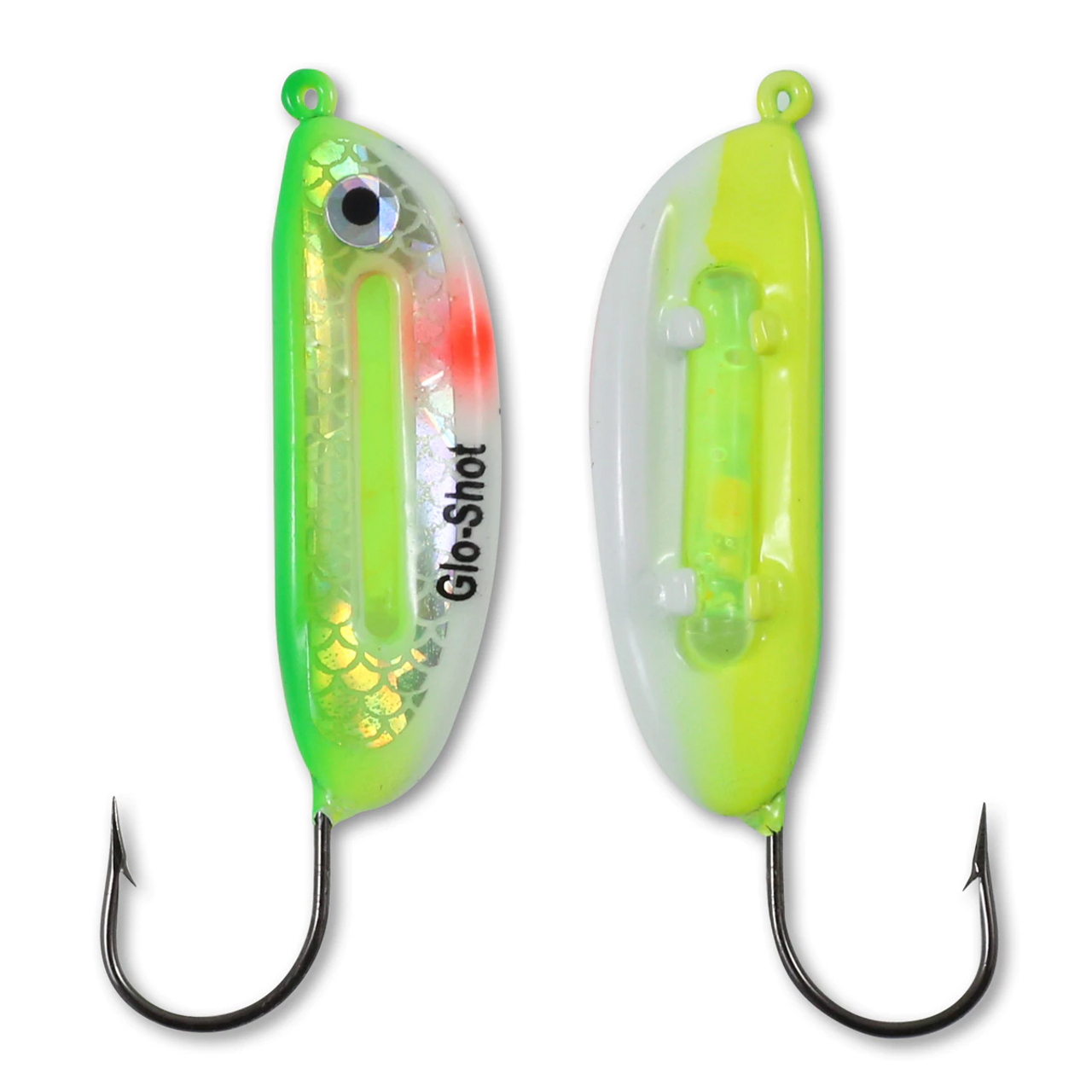 Northland Glo-Shot Jig, 1/8 Oz,  Super-Glo Perch, 2 Pk