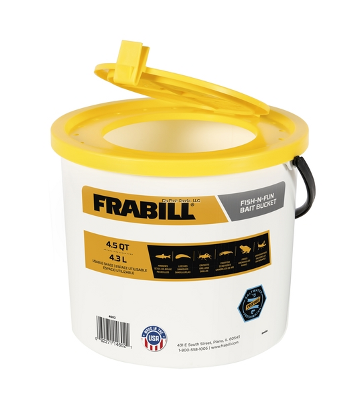 Frabill Fish-N-Fun, 4.5 Qt  Bait Bucket