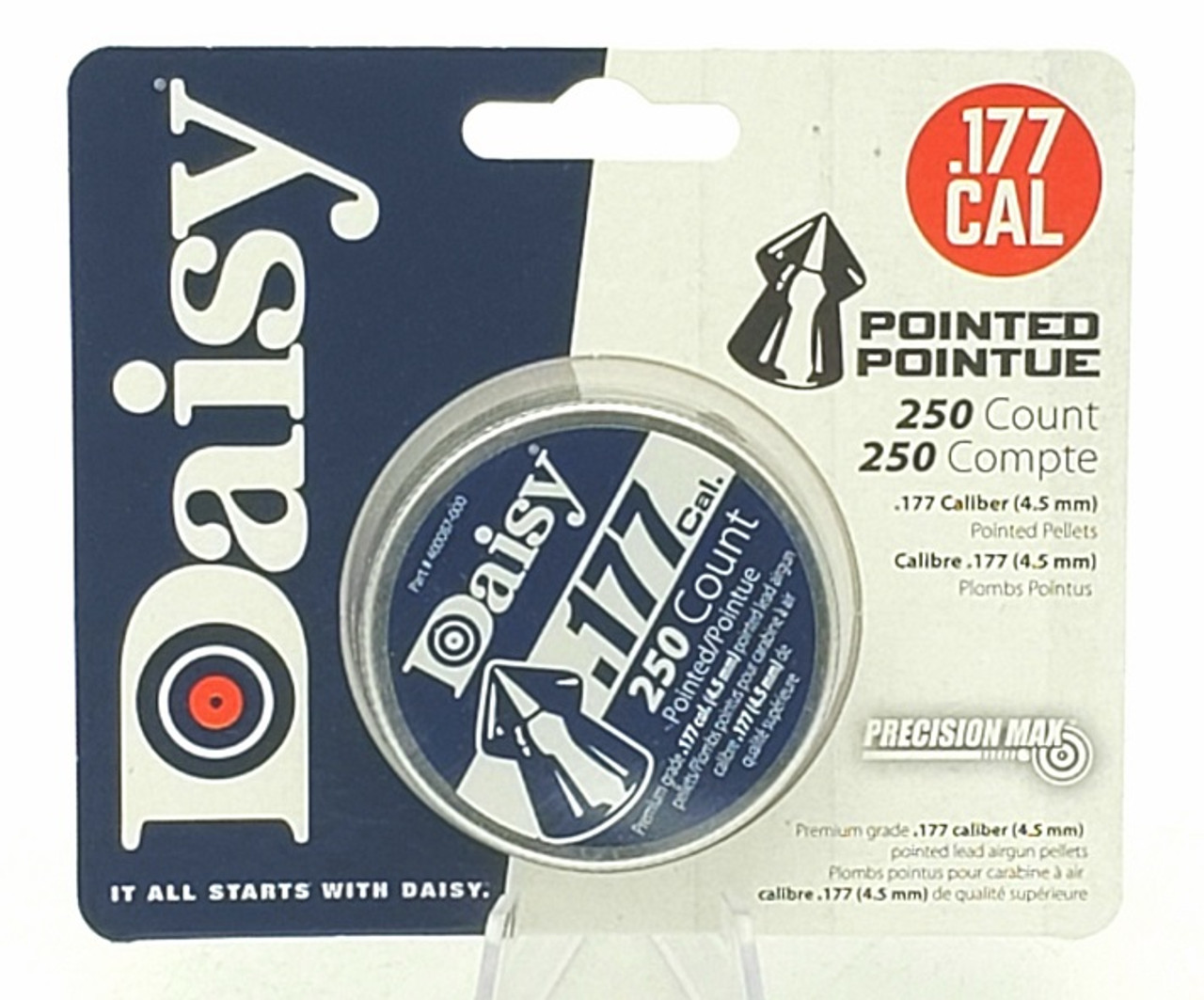 Daisy Precision Max .177 Cal (4.5mm) Pointed Pellet, 250 Ct