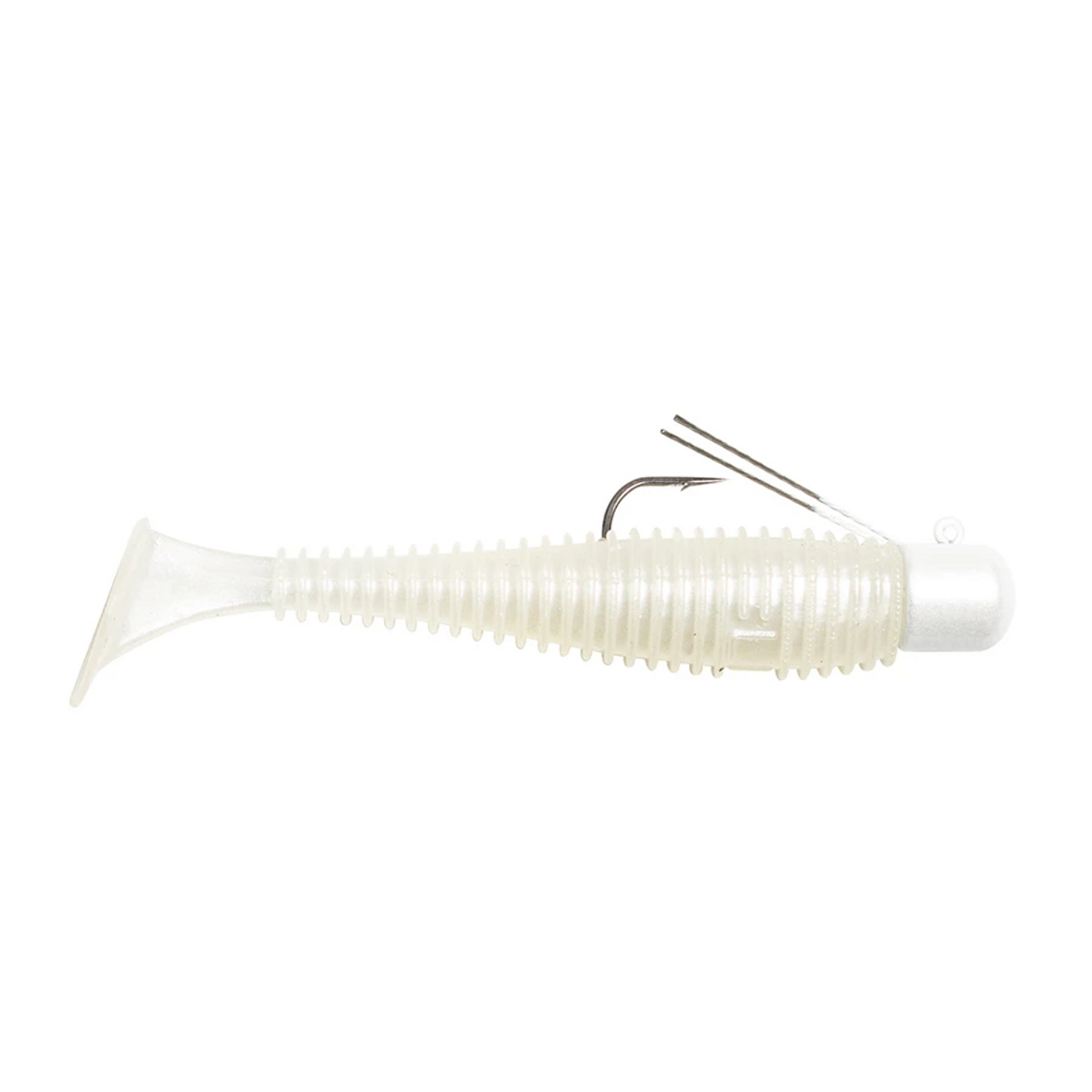 Lunkerhunt Pre-Rigged Finesse Swimbait, 3", 1/4 Oz, Ghost