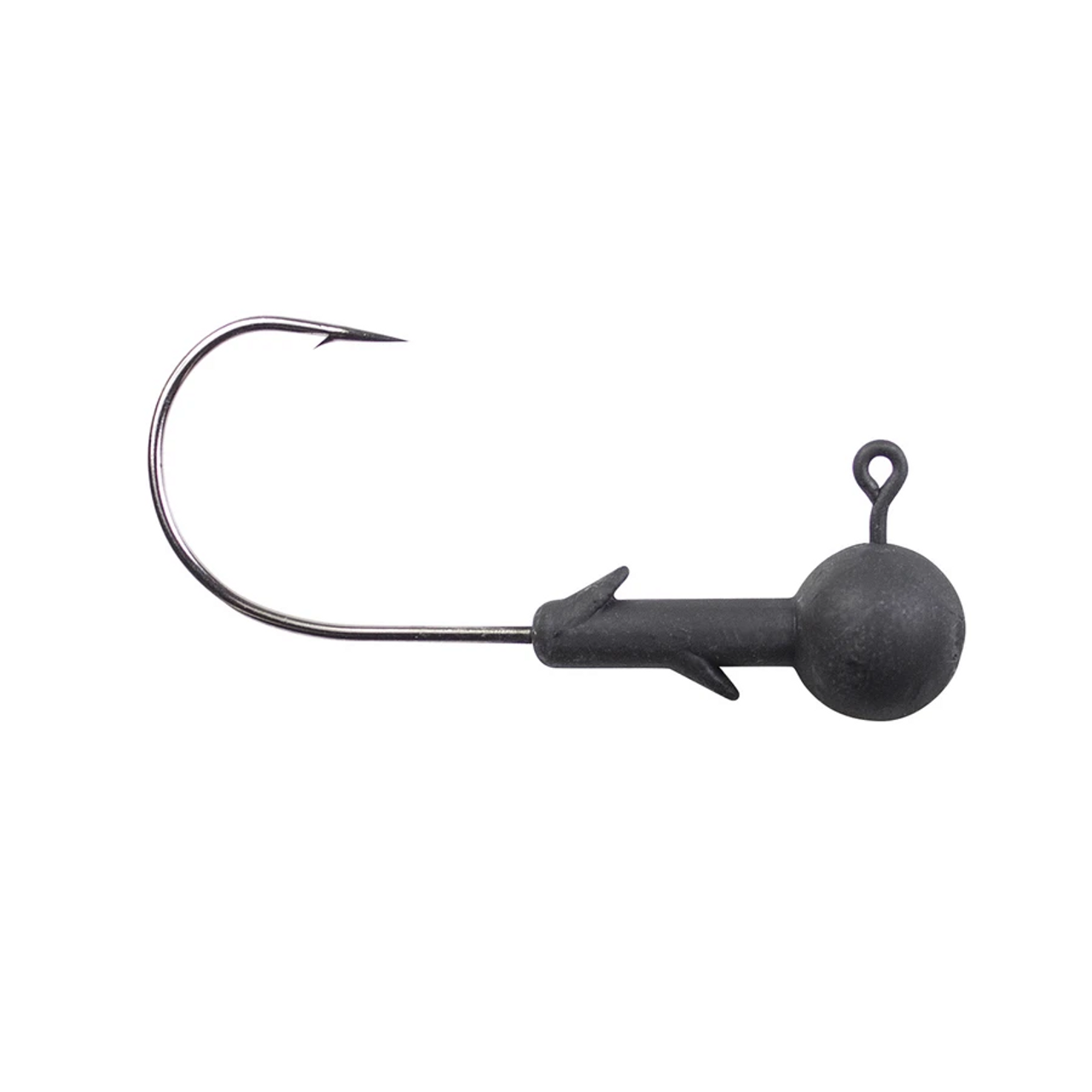 Lunkerhunt Gamefish Ball Head Jig 1/8 Oz 3/0 Hook, Matte Black 6 Pk