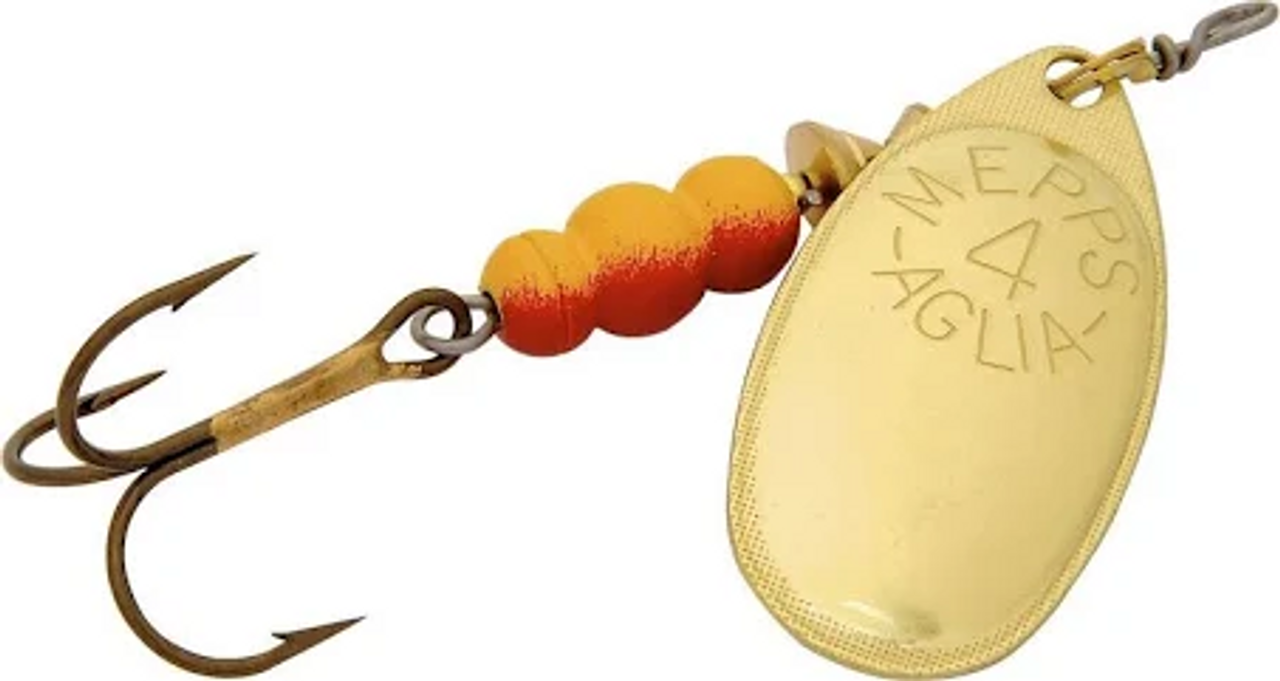 Mepps Aglia In-line Spinner #4, 1/3 Oz, Plain Gold - THE FISHING