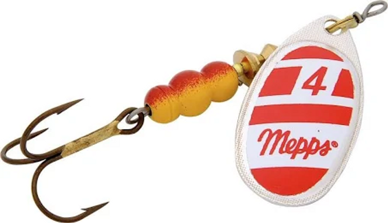 Mepps Aglia In-line Spinner #4, 1/3 Oz, Plain Red/White