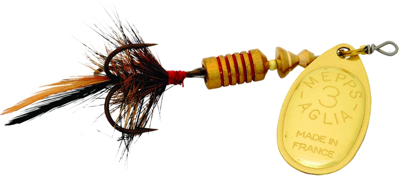 Mepps B3D-GOLD Aglia In-Line Spinner #3 1/4oz Dressed Gold