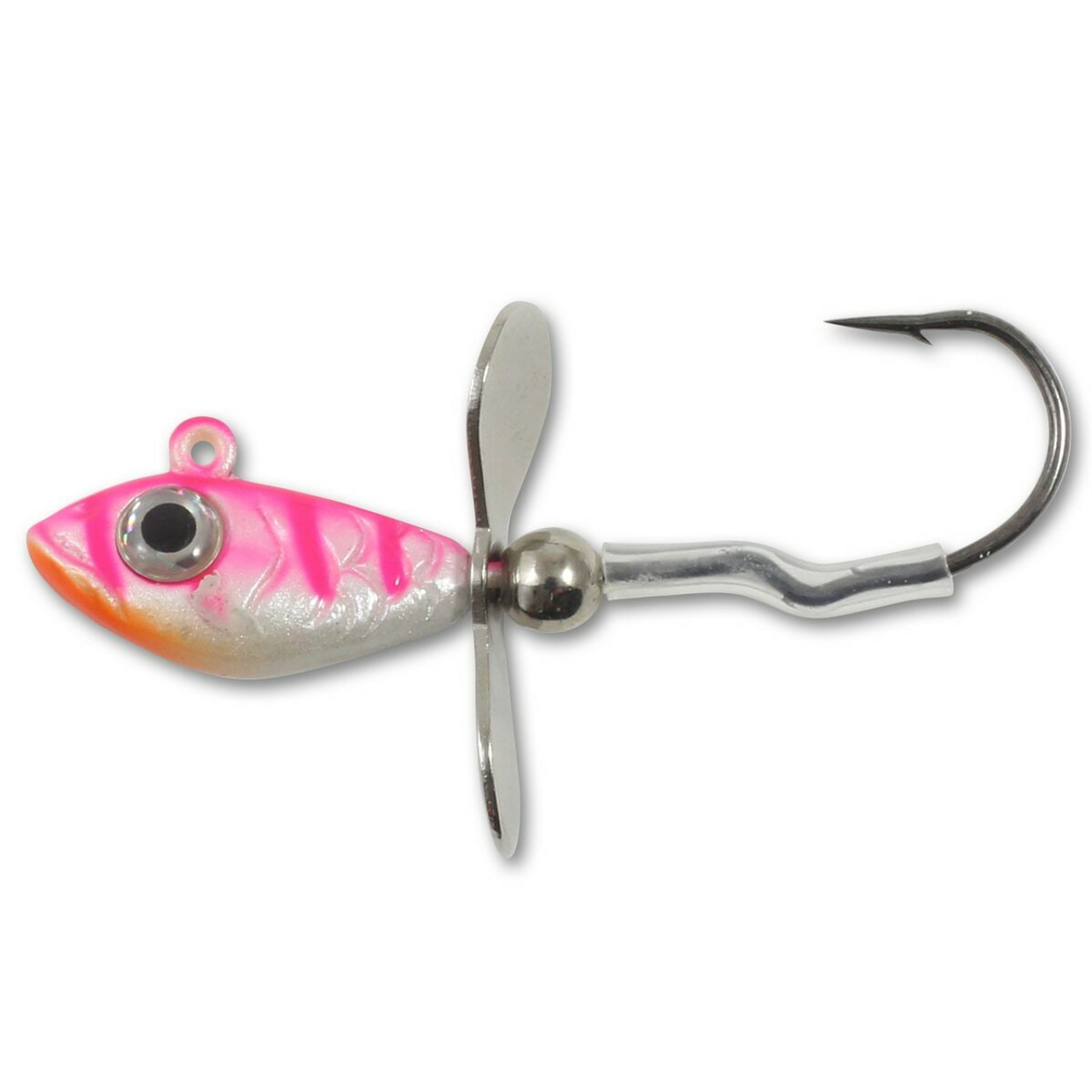 Northland UV Whistler Jig #2 Hook, 1/8 oz, UV Pink Tiger, 2 Pc