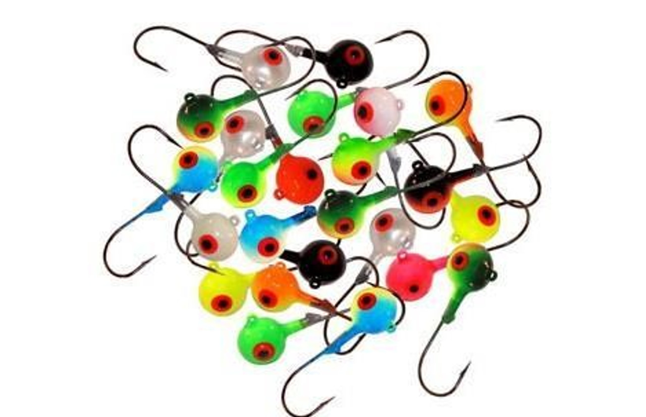 Northland Neon RZ Jig #3/0 Hook, 3/8 Oz, Assorted Colors, 12 Pc