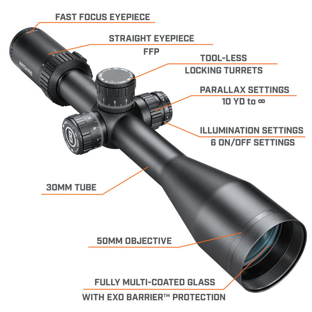 Bushnell Match Pro Illuminated Scope 6-24x50 mm