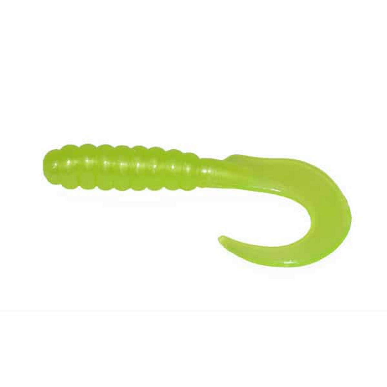 Big Bite Baits 3 Curl Tail Grub, Chartreuse Pearl, 10 Pack - THE FISHING  SOURCE