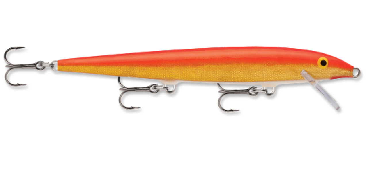 Rapala Original Floating Lure 4 3/8", 3/16, Gold Fluorescent Red