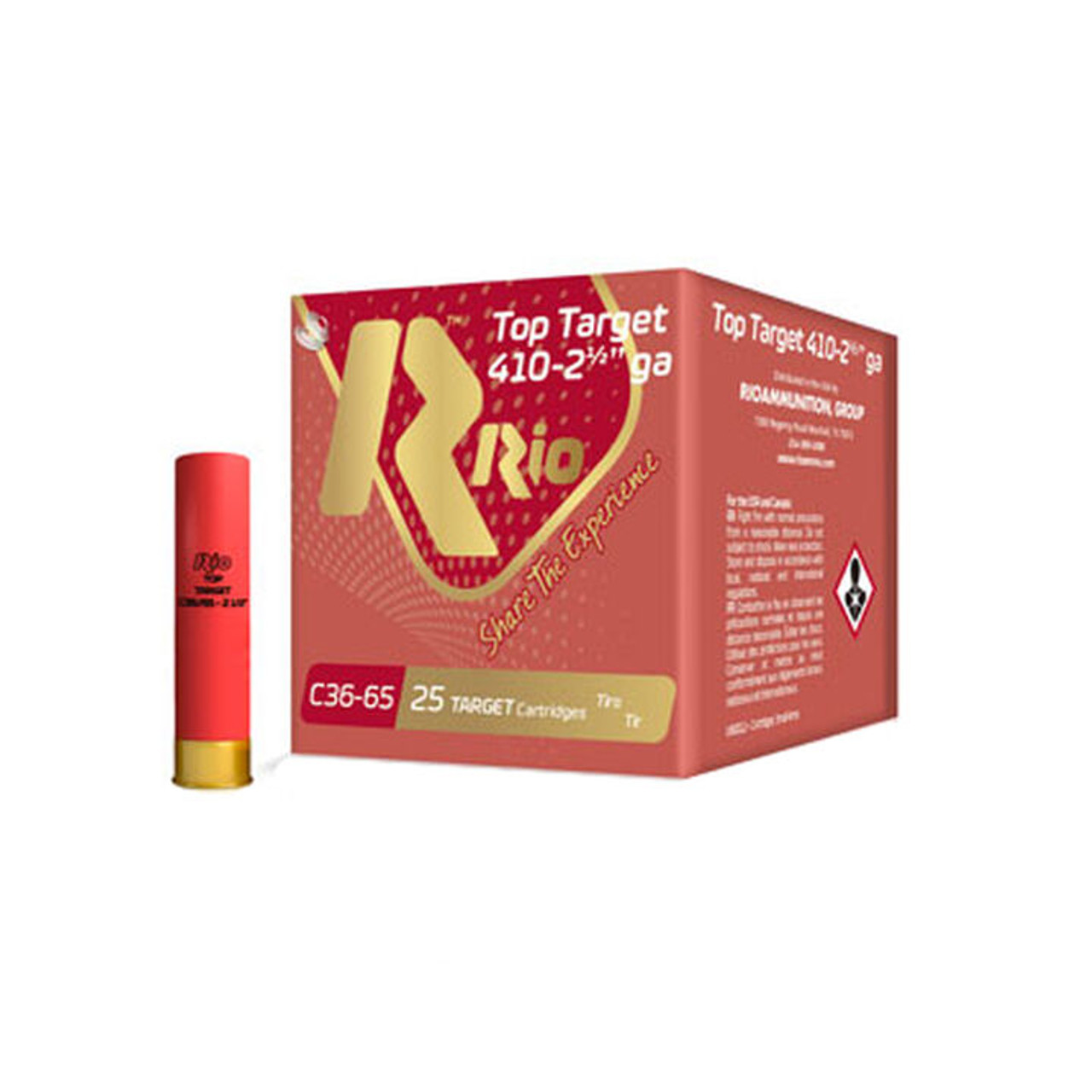 Rio Top Target 410 Ga, 2 1/2, 1/2 oz, #7.5, 25 Rnds