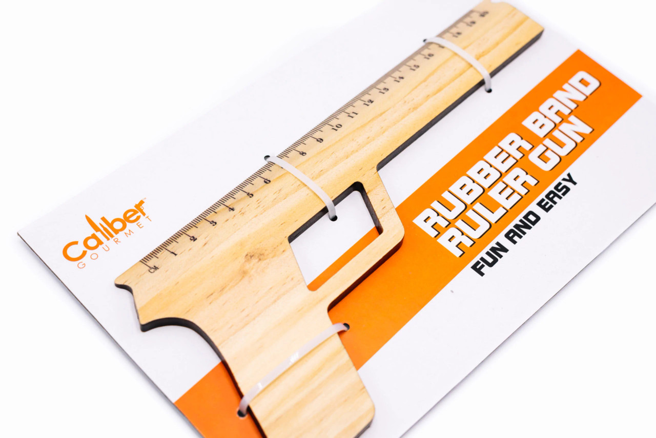 Caliber Gourmet Gun Shaped Ruler & Rubber Band Gun
