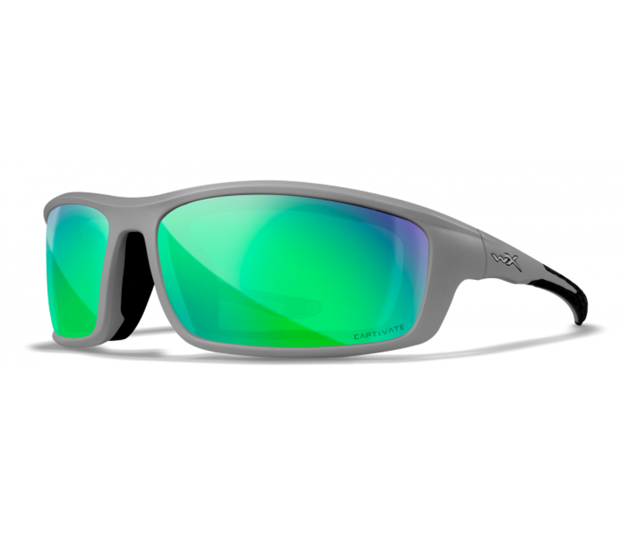 Wiley X Grid Captivate Polarized Green Mirror