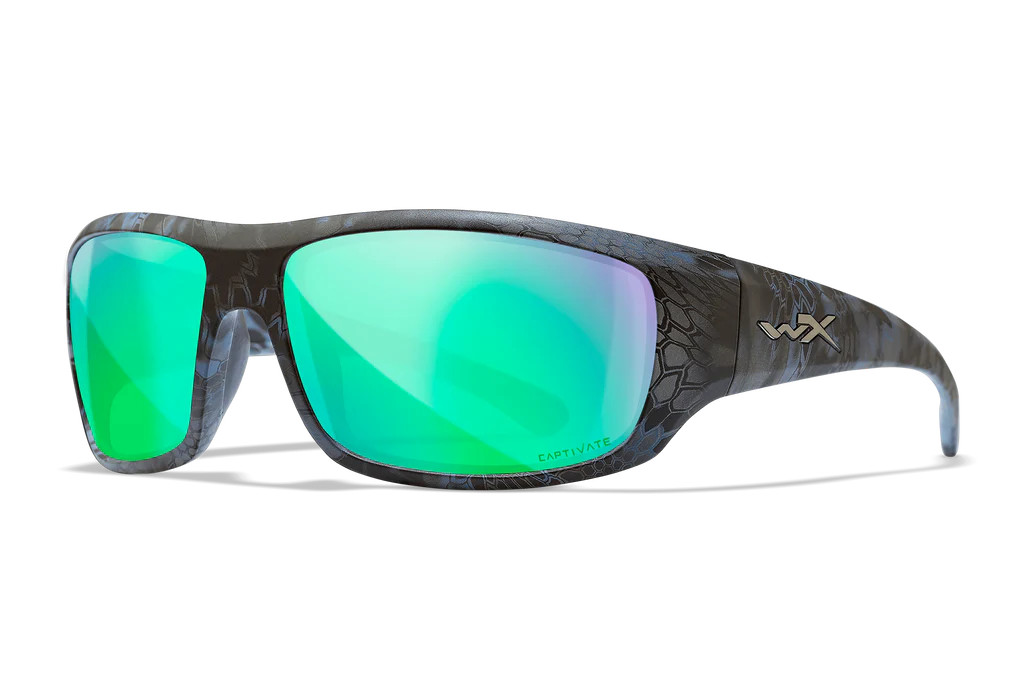 Wiley X Omega, CAPTIVATE Polarized Green Mirror Lenses, Kyrptek Neptune