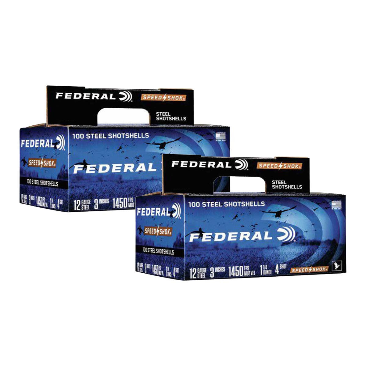 Federal 12 Ga Speed Shok Waterfowl 3" 1 1/4oz #4 Shot, 100 Rnds