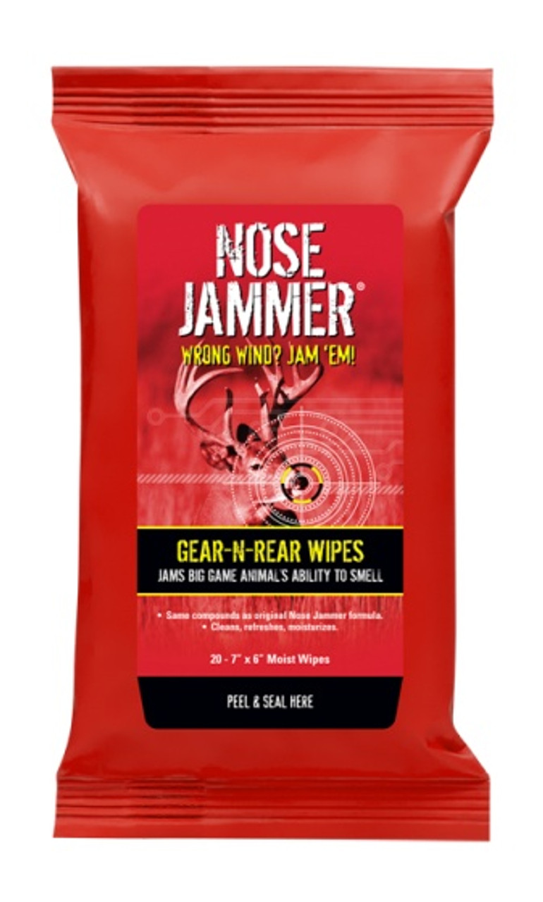 Nose Jammer Gear-N-Rear Wip, 20 Wipes