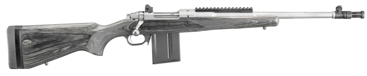 Ruger Scout 308 WIN, 18.7" Stainless Barrel,  Black Laminate Stock