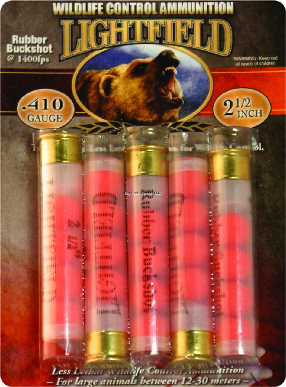 Lightfield 410 Ga Rubber Buckshot, 2 1/2" Box of 5