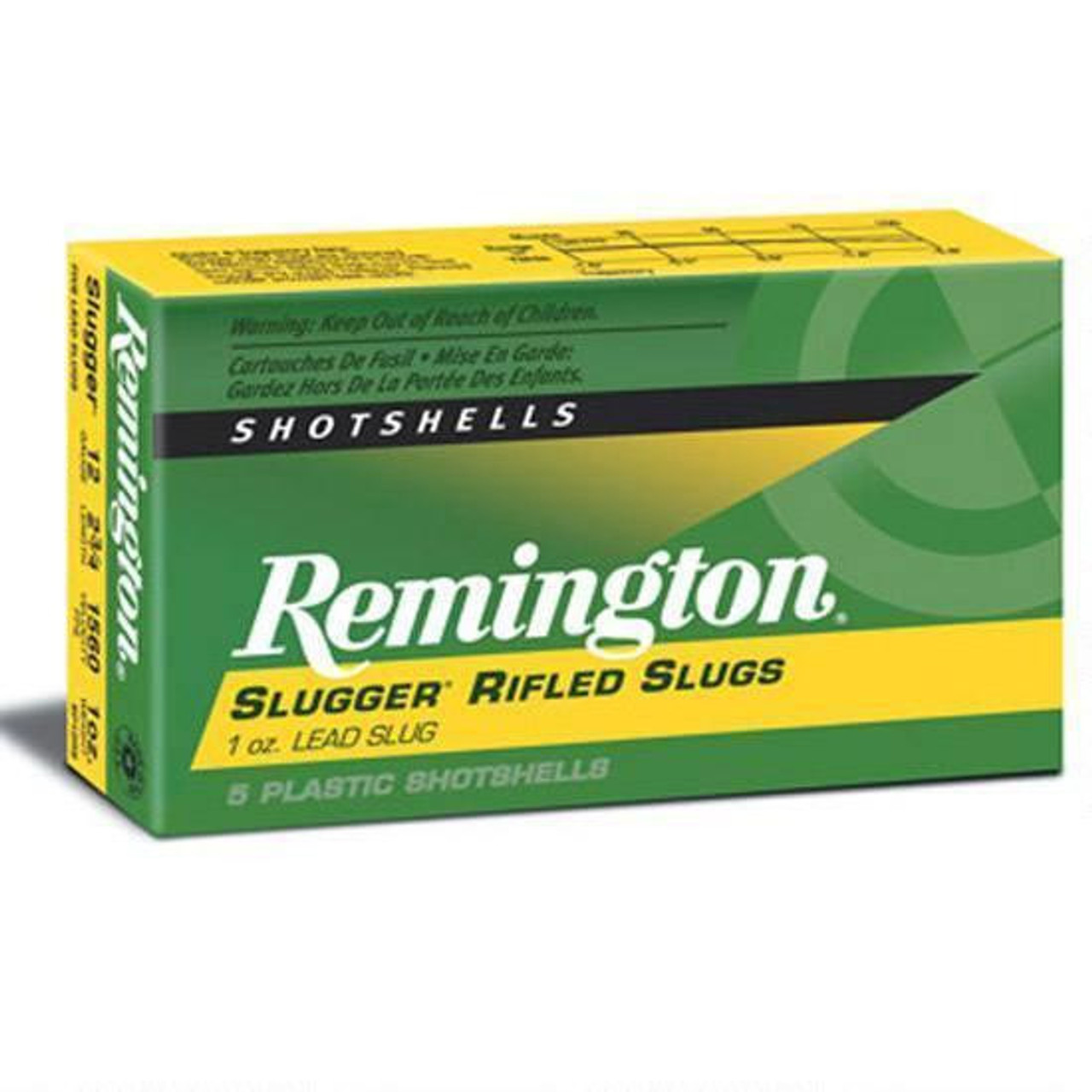 Remington 12 Ga, 2 3/4 Rifled Slug 1.0 oz., Box of 5