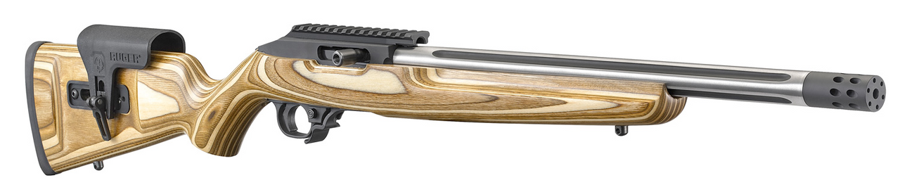 Ruger 10/22 Competition 22 LR, 16" Stainless Steel Barrel, Natural Brown Laminate