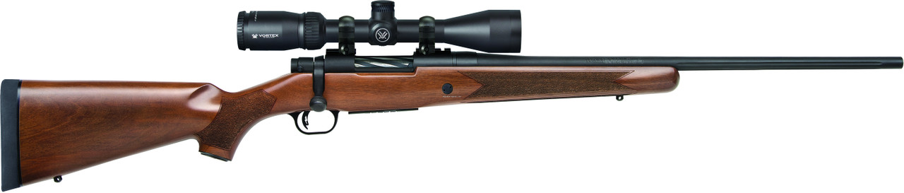 Mossberg 308 WIN Patriot Vortex Scoped Bolt Action Rifle, 22" Barrel, Wood