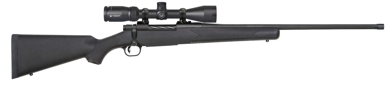 Mossberg Patriot Bolt Action Rifle, 7MM Rem Mag, 24" Threaded Bbl, Synthetic Stock, Vortex Crossfire, 3-9x40 Scope, 3+1 Rnd, Black