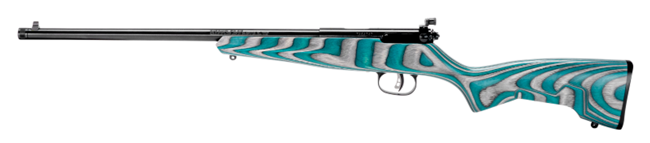 Savage Rascal Minimalist Single Shot Bolt Rifle, 22 LR, 16.13" BBL, Teal/Gray, Accutrigger