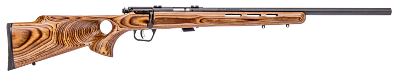 Savage Mark II BTV Bolt Action Rifle 22 LR, RH, 21 in, Satin Blued, Wood Stk, 5+1 Rnd, Accu-Trigger