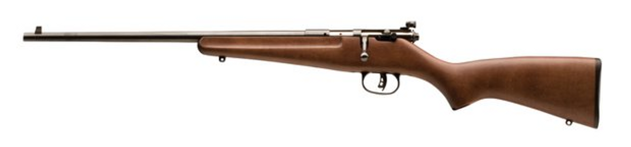 Savage Rascal Youth Bolt Action Rifle .22 LR, LH, 16.125 in, Satin Blued, Hardwood Stock, 1 Rnd, Accu-Trigger