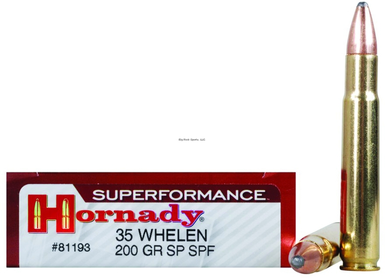 Hornady 35 Whelen Superformance 200 Gr SP SPF 2910 fps, 20 Rnds
