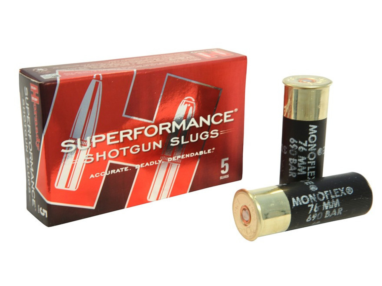 Hornady Superformance Shotgun Slugs 12 GA, 2-3/4 in, 11/16oz, 1950 fps, 5 Rnd per Box