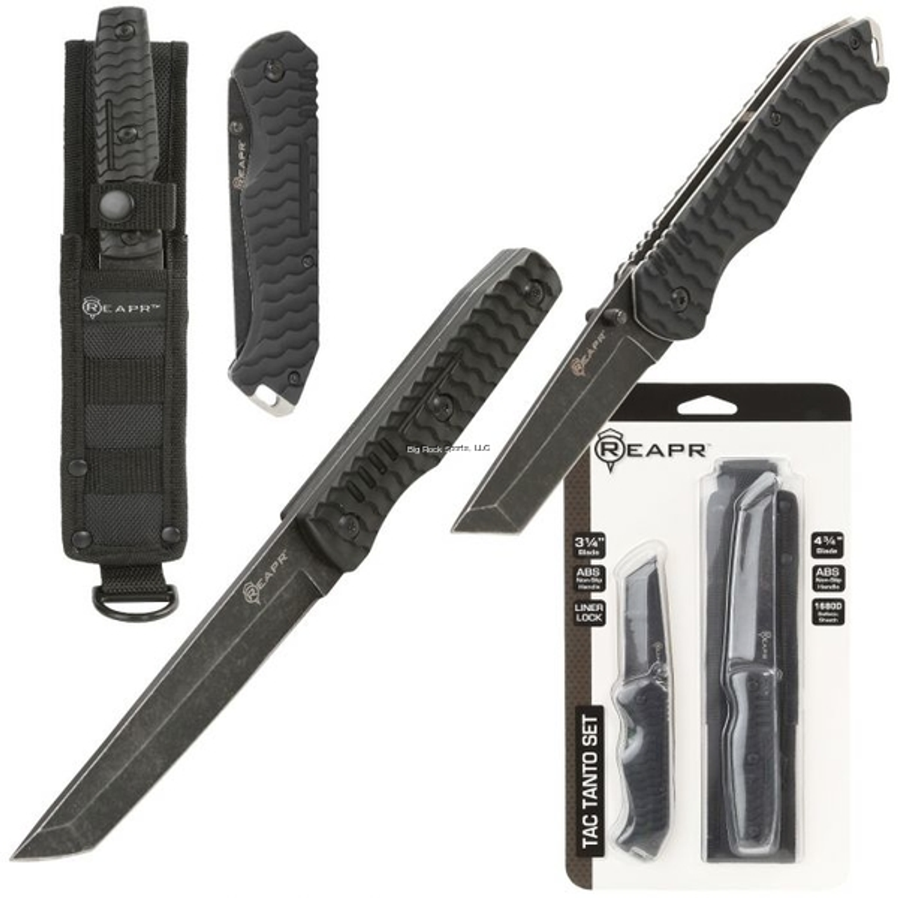 Reapr Tac Tanto Fixed Blade 4.75" and Folding Blade 3.25" 2pc. Knife Set