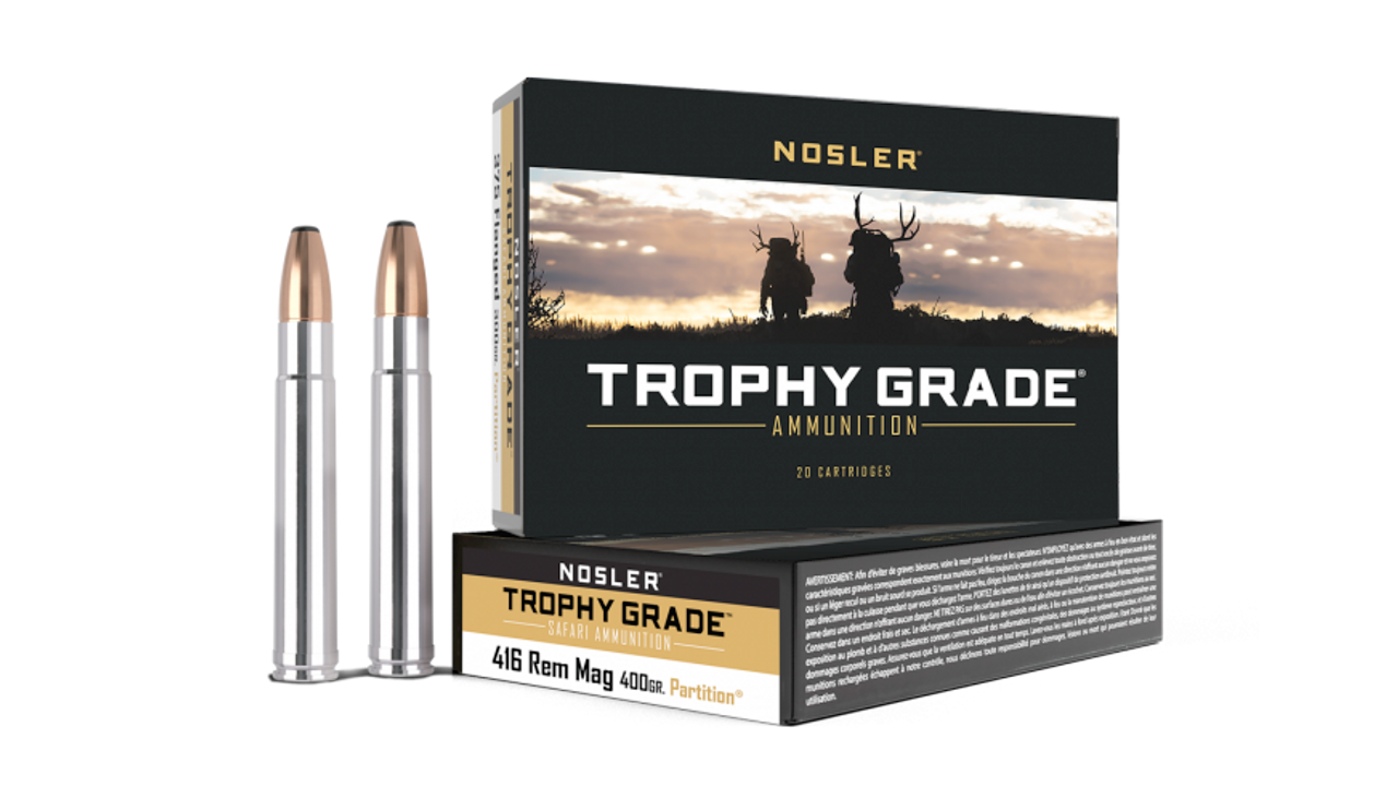 Nosler Safari Ammo 416 REM, 400 PT, 20 Rnds