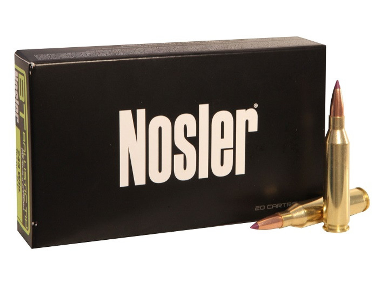 Nosler BT Ballistic Tip Rifle Ammo 243 WIN, Hunting, 90 Grains, 3000 fps, 20 Rnds