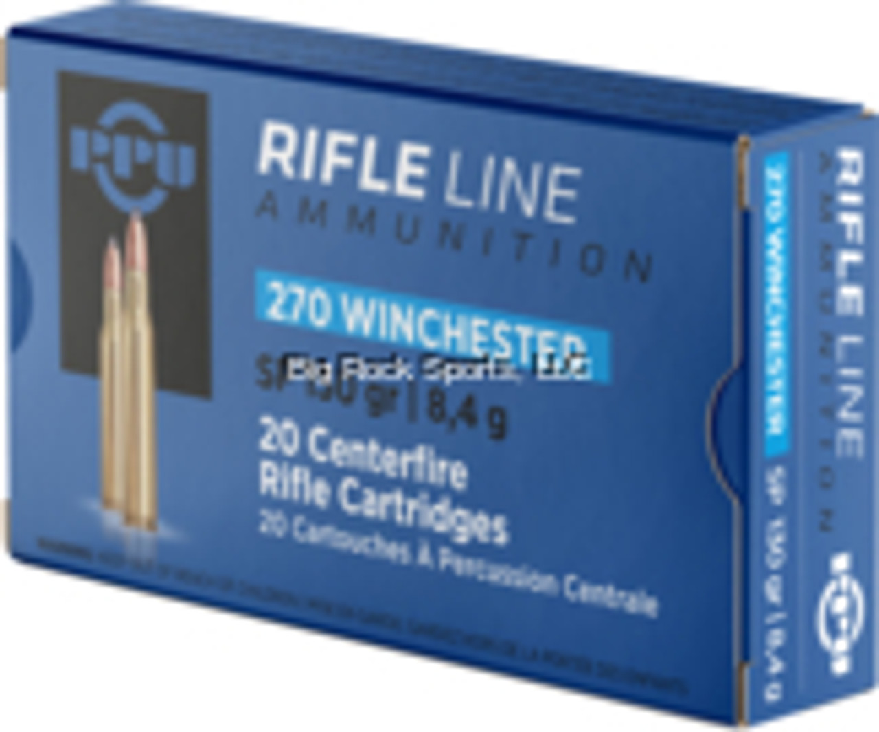 PPU Rifle Ammo 270 WIN SP 130gr, 20 Rounds