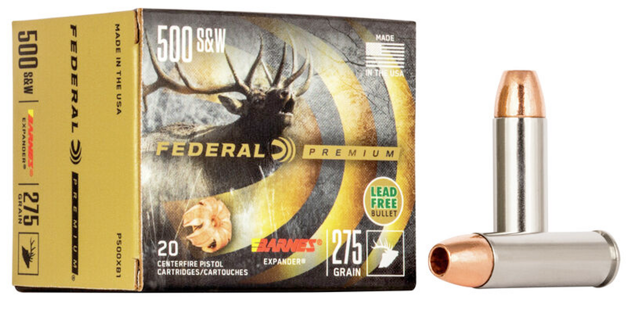 Federal Premium Vital-Shok Ammo 500 S&W, 275GR, 20 Rnds