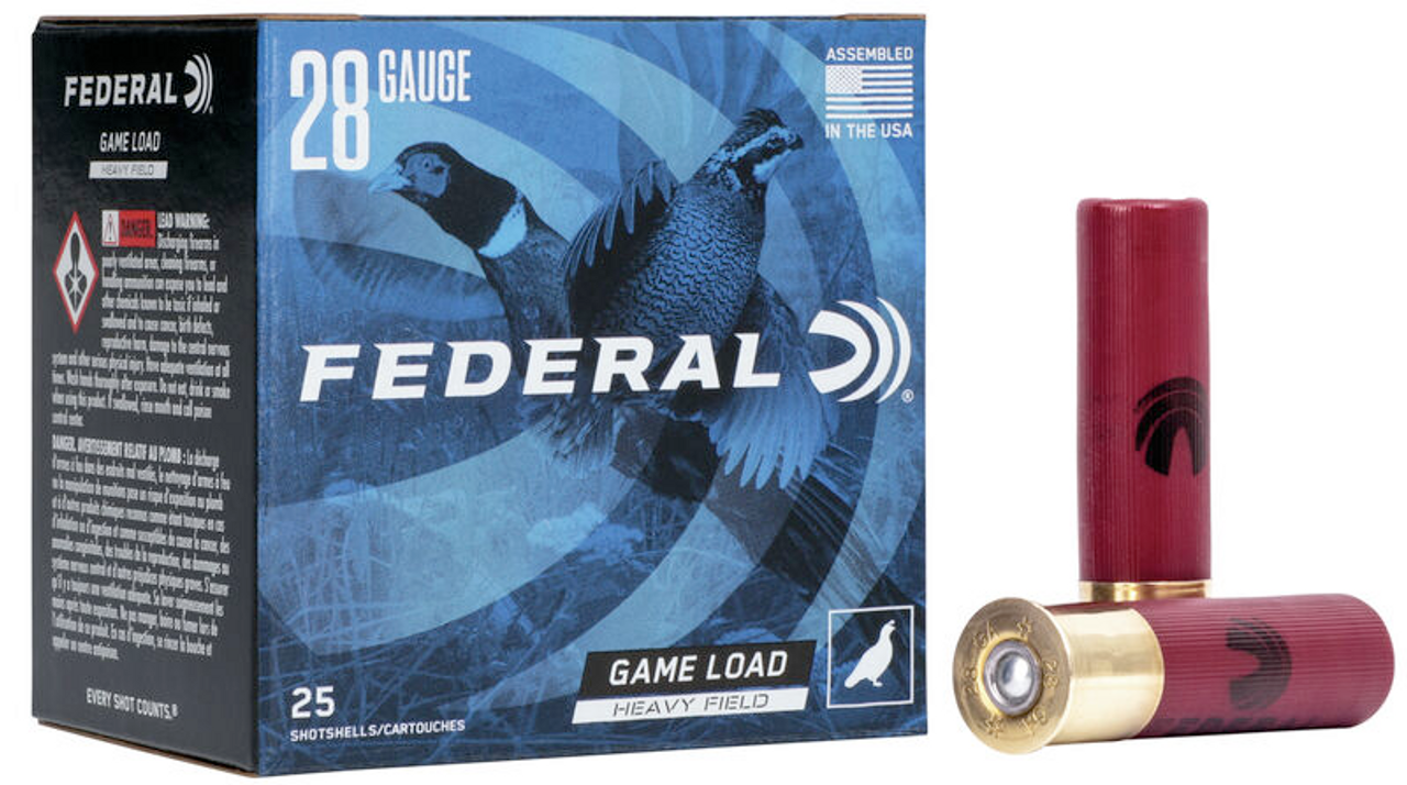 Federal Game Shok Heavy Field Lead 28 GA 2-3/4" 1oz #6, 25 Rnds