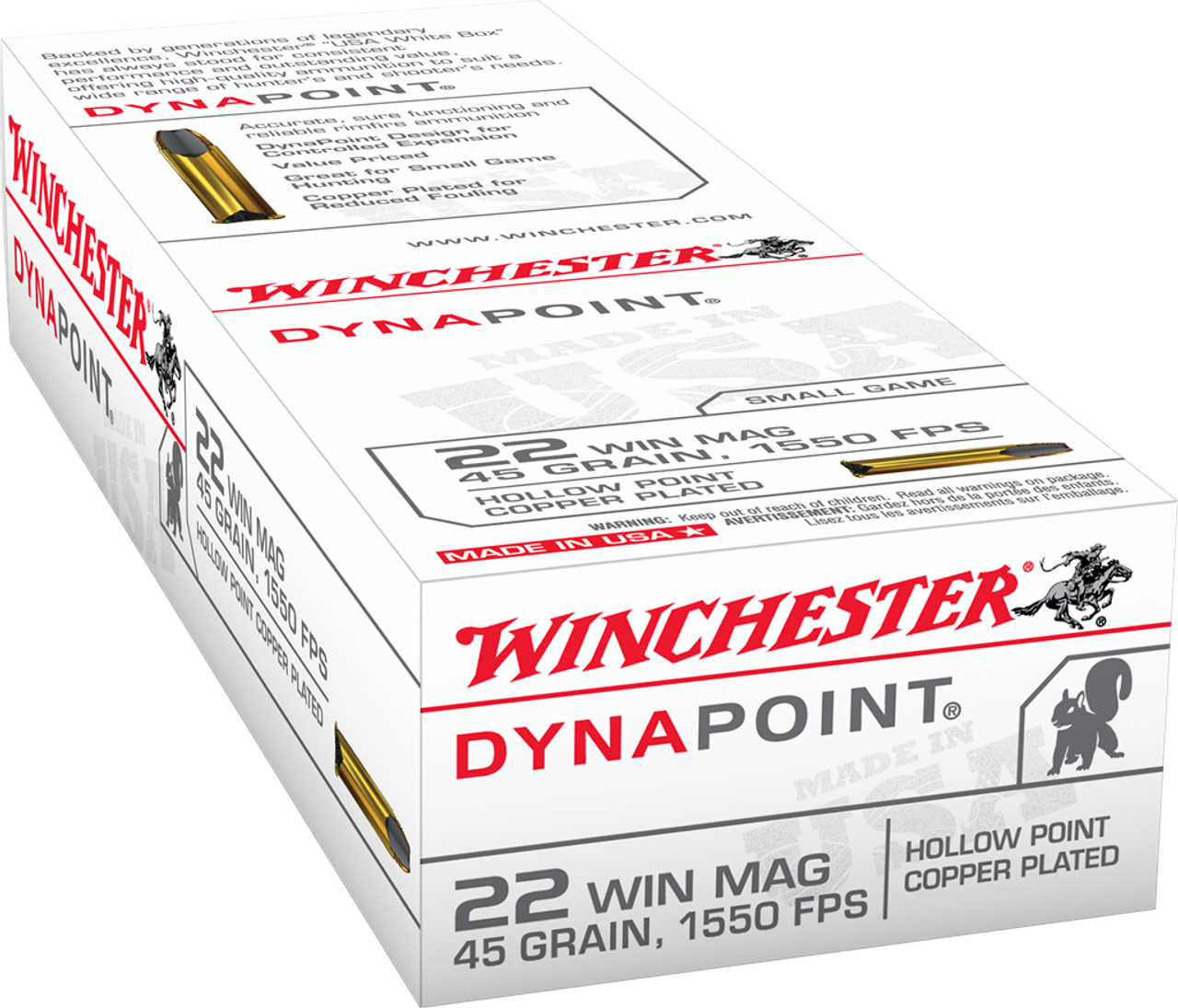 Winchester Dynapoint .22 Win Mag, 45 Gr, CPHP, 50 Rnds