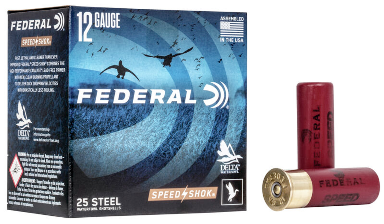 Federal Speed Shok Waterfowl Shotshell 12 GA 3" 1 1/4oz 3, 25 Rnds