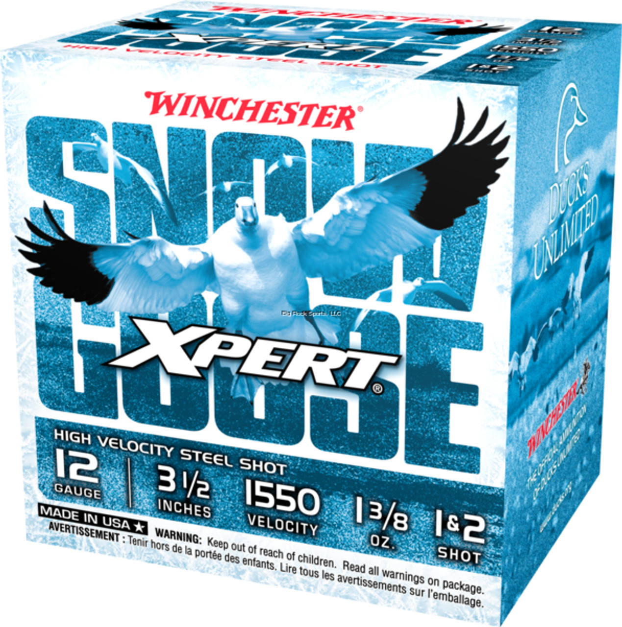 Winchester Xpert Snow Goose Steel Shotshell 12 GA, 3.5", 1+2 Shot, 1-3/8oz, 1550 fps, 25 Rnd, Boxed