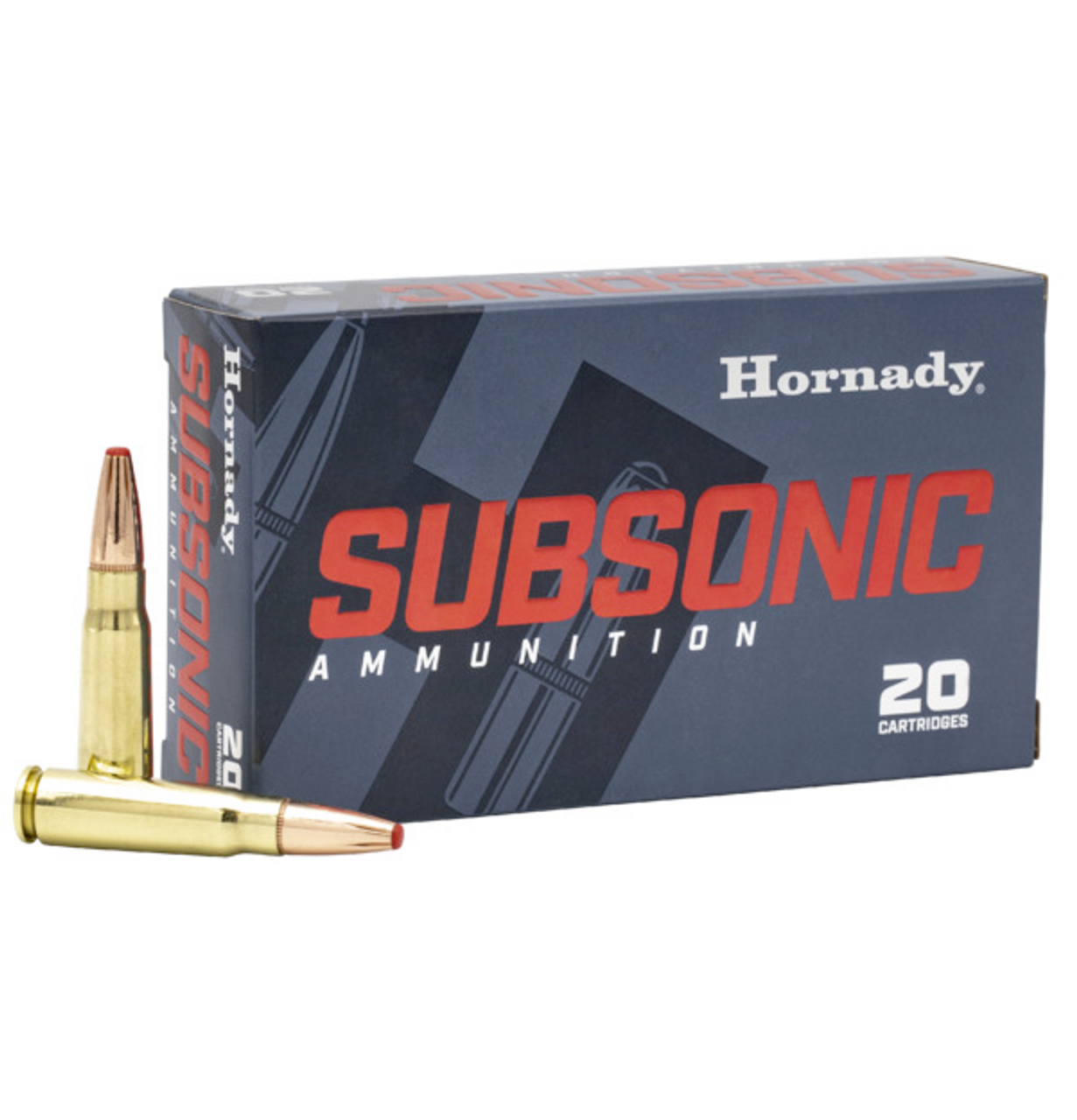 Hornady Subsonic Rifle Ammo 7.62X39, 255 Gr, Sub-X, 20 Rnds