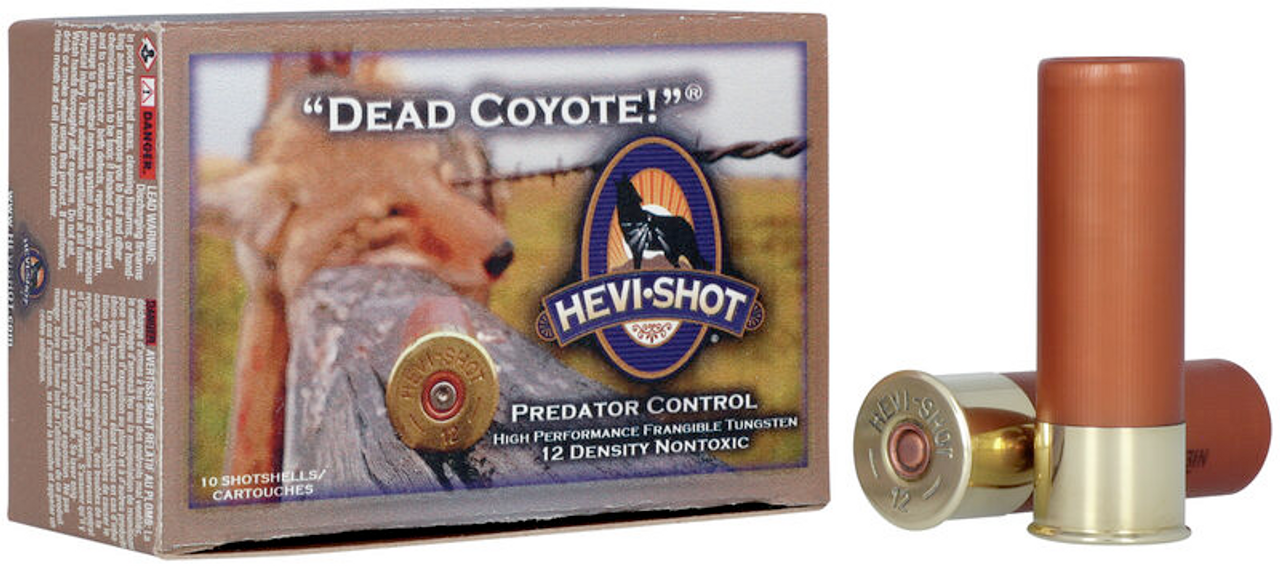 HEVI-Shot Shotshell Dead Coyote 12 GA 3 " T Shot 1.5 OZ, 10 Rnds
